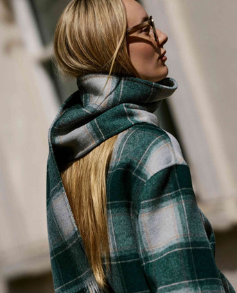 Alderton Check Scarf Coat - Ponderosa Pine Check