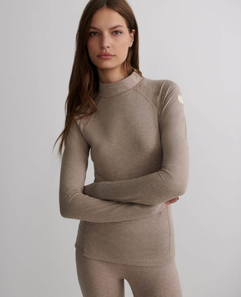 Always Warm Baselayer Top - Taupe Marl