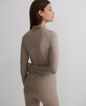 Always Warm Baselayer Top - Taupe Marl