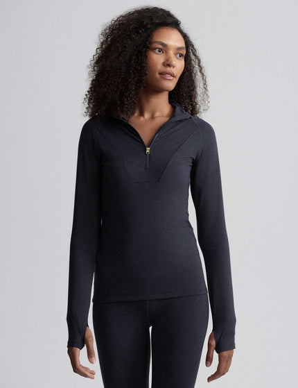 Varley Always Warm Half-Zip Base Layer Top - Black Marlimages1- The Sports Edit