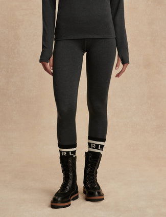 Always Warm Stirrup Legging - Black Marl
