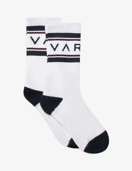Varley Astley Active Sock - White/Blue Nights/Portimages1- The Sports Edit