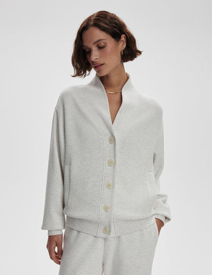 Varley Celeste Button Through Sweat - Ivory Marlimages1- The Sports Edit