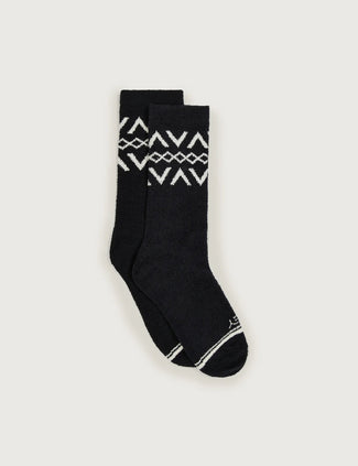 Chadwick Fairisle Sock - Black/Egret