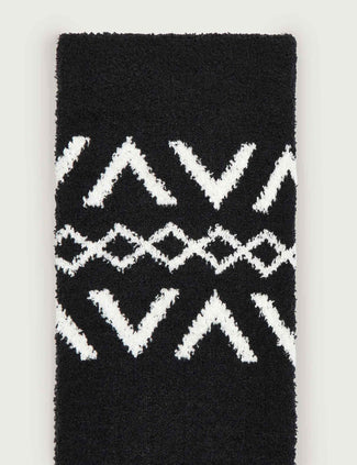 Chadwick Fairisle Sock - Black/Egret