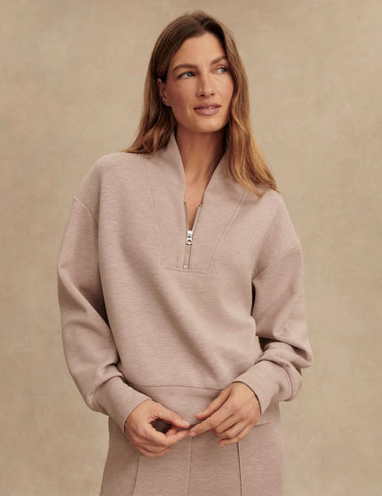 Varley Davidson Sweat - Taupe Marlimages1- The Sports Edit