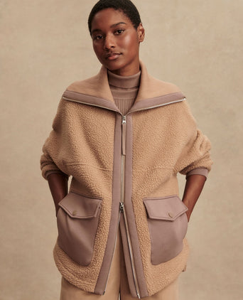 Eleanor Patch Pocket Fleece - Chanterelle