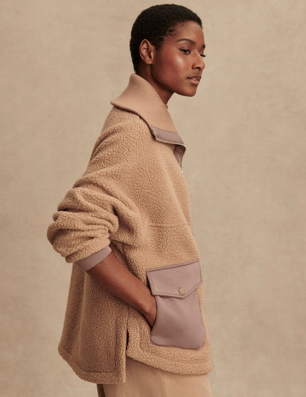 Varley Eleanor Patch Pocket Fleece - Chanterelleimages2- The Sports Edit