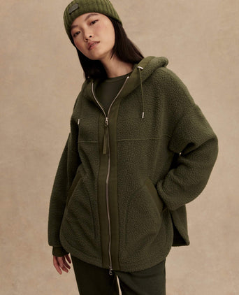 Fey Relaxed Fleece - Racing Olive