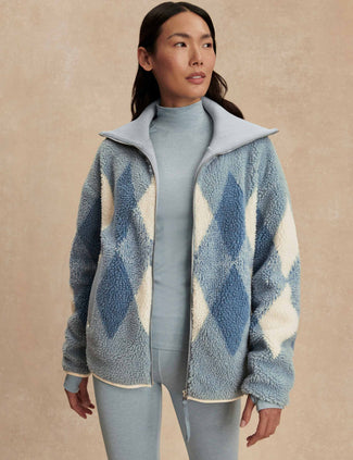 Franca Sherpa Jacket - Ashley Blue