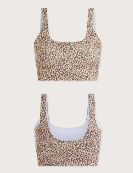 Varley FreeSoft Cori Bra - Ivory Abstract Featherimages6- The Sports Edit