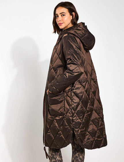 Varley Frisco Long Quilt Jacket - Coffee Quartz Metallicimages2- The Sports Edit