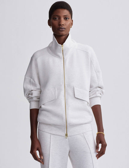 Varley Garcia Zip-Through Sweat - Ivory Marlimages1- The Sports Edit