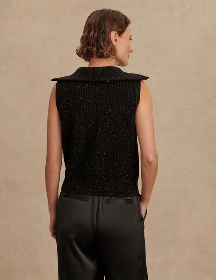 Varley Hally Half-Zip Rib Vest - Black Fleckimages3- The Sports Edit