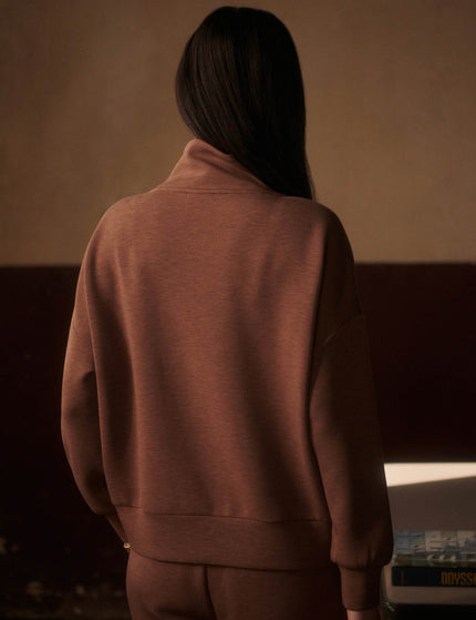 Varley Hawley Half Zip Sweat - Golden Bronze Marlimages2- The Sports Edit