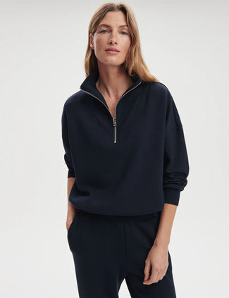 Hawley Half Zip Sweat - Navy