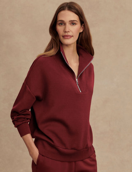 Varley Hawley Half Zip Sweat - New Maroonimages5- The Sports Edit