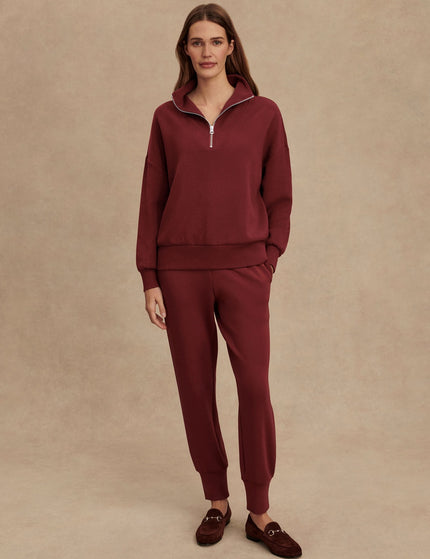Varley Hawley Half Zip Sweat - New Maroonimages7- The Sports Edit