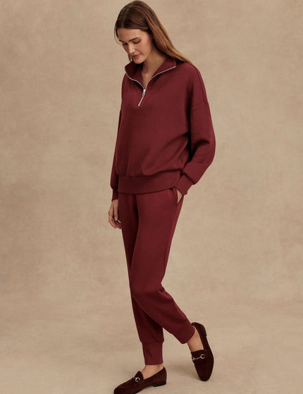 Varley Hawley Half Zip Sweat - New Maroonimages8- The Sports Edit