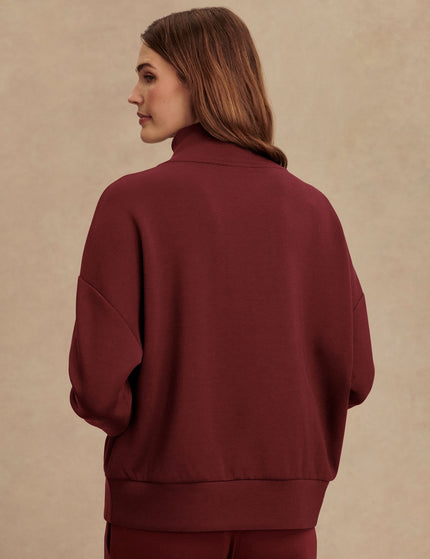 Varley Hawley Half Zip Sweat - New Maroonimages3- The Sports Edit