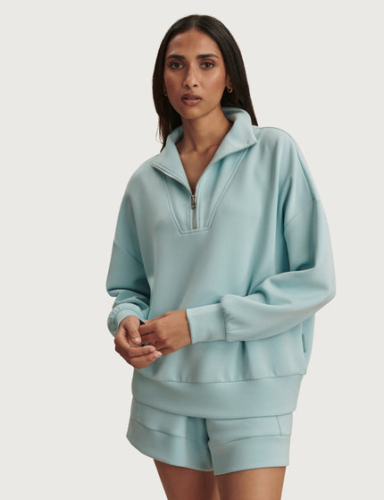 Varley Hawley Half Zip Sweat - Porcelain Blueimages1- The Sports Edit