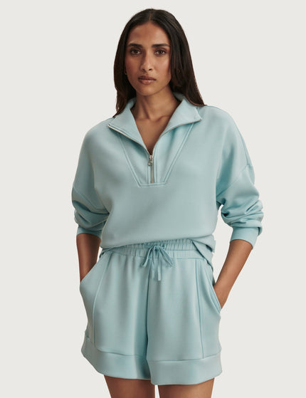 Varley Hawley Half Zip Sweat - Porcelain Blueimages4- The Sports Edit