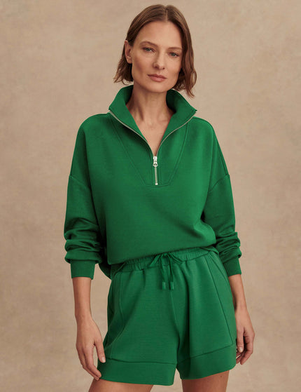 Varley Hawley Half Zip Sweat - Verdant Greenimages1- The Sports Edit