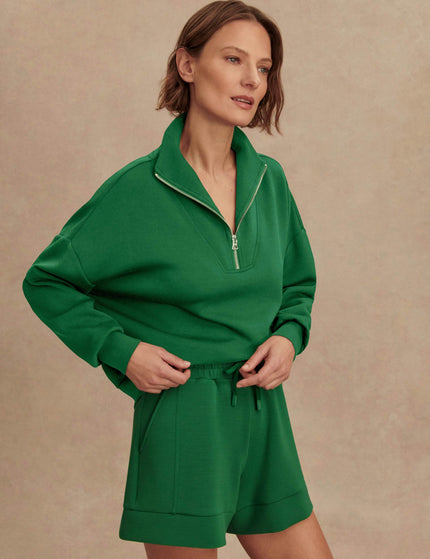 Varley Hawley Half Zip Sweat - Verdant Greenimages3- The Sports Edit