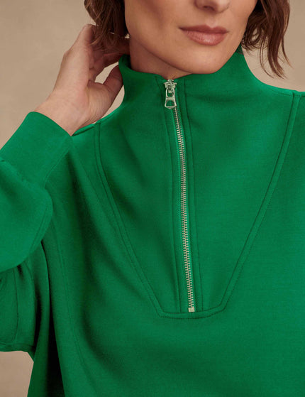 Varley Hawley Half Zip Sweat - Verdant Greenimages4- The Sports Edit