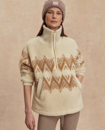 Hendrik Half-Zip Sherpa - Egret