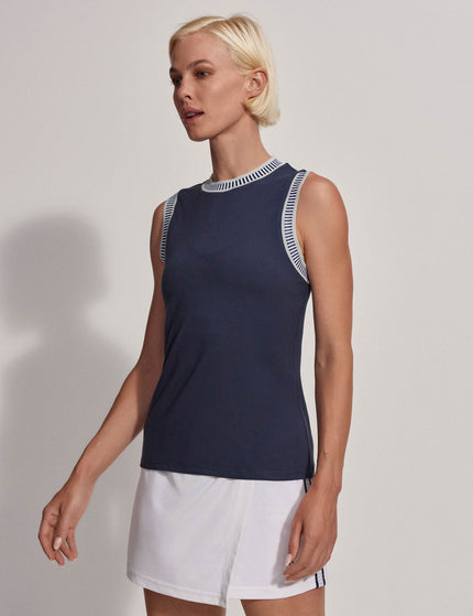 Varley Hessian Performance Tank - Blue Nights/Pearl Blueimages1- The Sports Edit