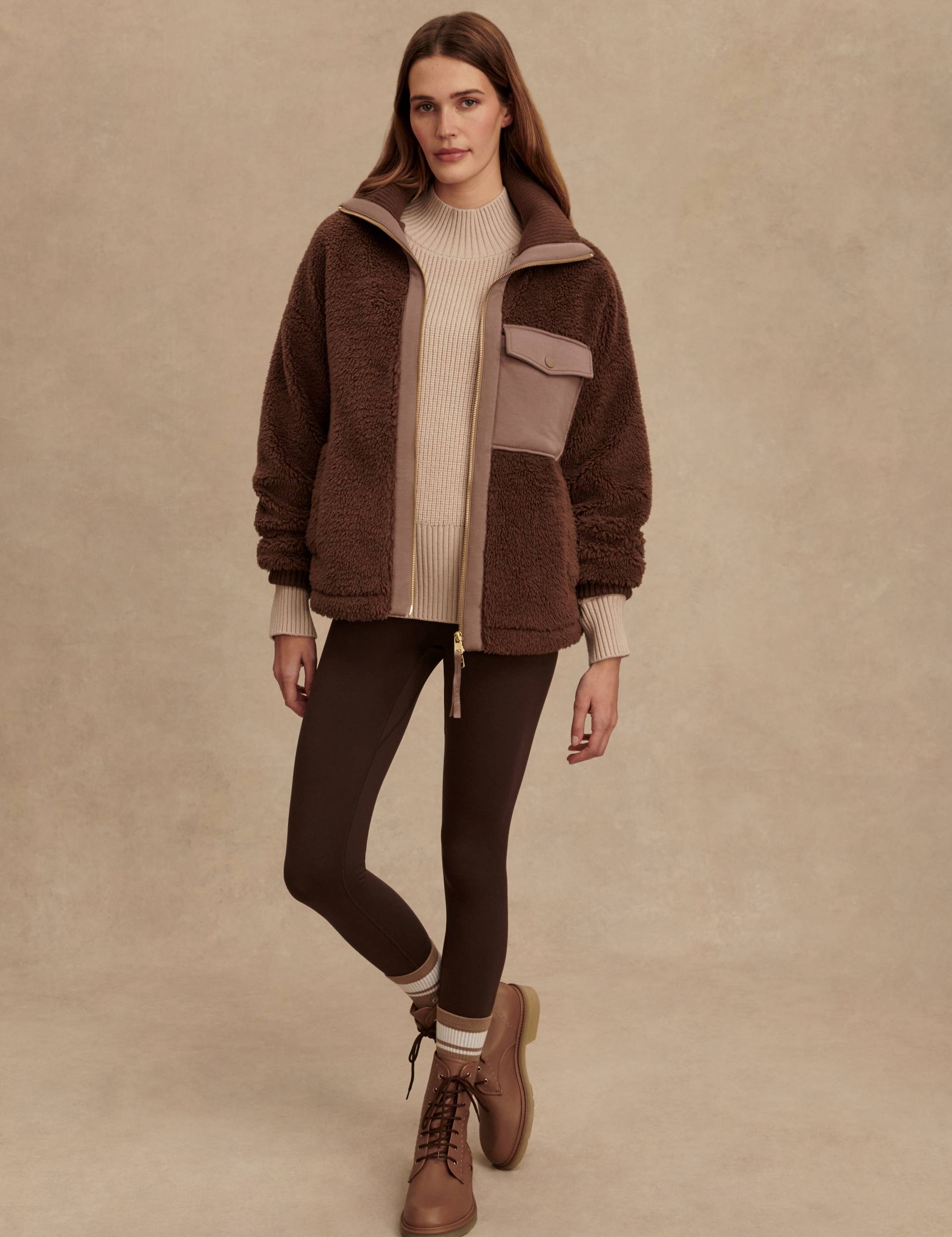 Varley Lowell Sherpa Jacket Carafe The Sports Edit