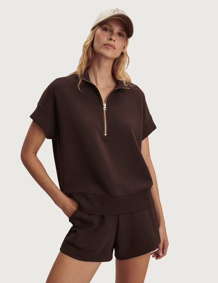 Varley Ritchie Short Sleeve Sweat - Coffee Beanimages1- The Sports Edit