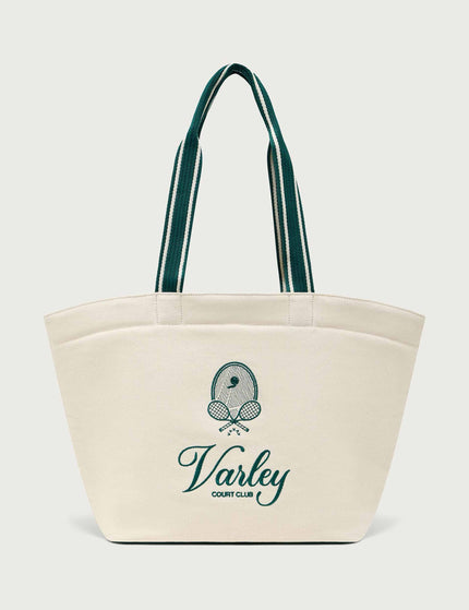 Varley Robinson Canvas Club Tote Bag - Ivory/ Forestimages1- The Sports Edit