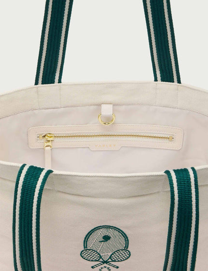 Varley Robinson Canvas Club Tote Bag - Ivory/ Forestimages4- The Sports Edit