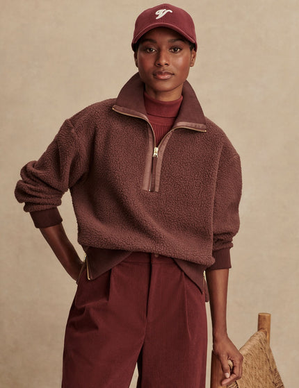 Varley Roselle Half-Zip Fleece - Deep Mahoganyimages6- The Sports Edit