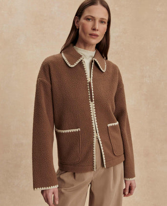 Ruiko Zip-Through Fleece - Cocoa Dust