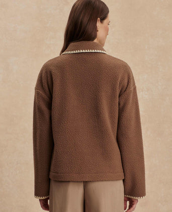 Ruiko Zip-Through Fleece - Cocoa Dust