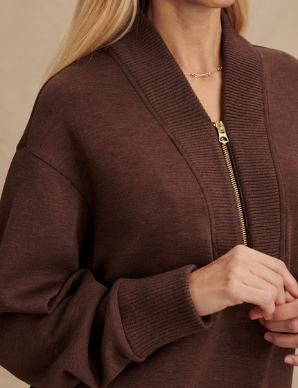 Varley Sally Half Zip Sweat - Coffee Bean Marlimages4- The Sports Edit
