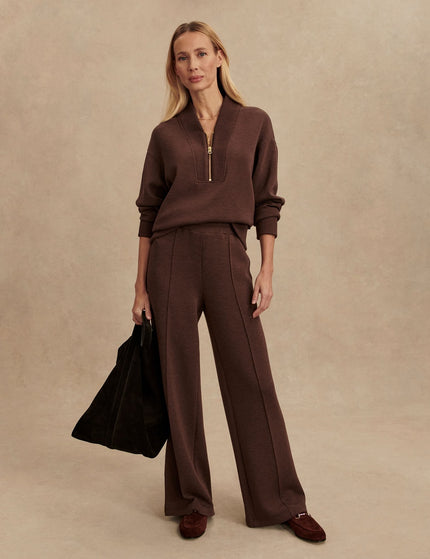 Varley Sally Half Zip Sweat - Coffee Bean Marlimages5- The Sports Edit