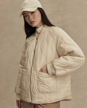 Serina Reversible Quilt Jacket - Sandshell