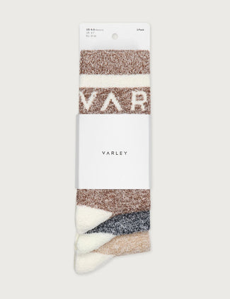 Spencer Sock 3 Pack Marl - Acorn/Charcoal/Sand