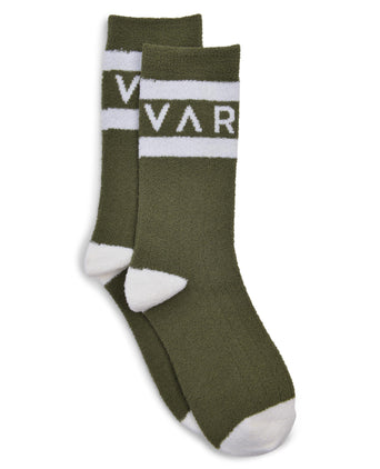 Spencer Sock - Dark Olive/Egret