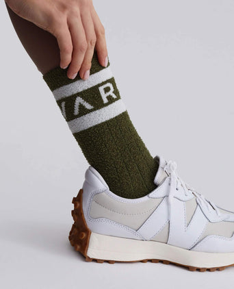 Spencer Sock - Dark Olive/Egret