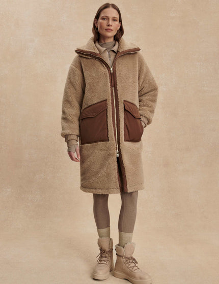 Varley Theia Reversible Coat - Light Taupe/Cocoa Dustimages1- The Sports Edit