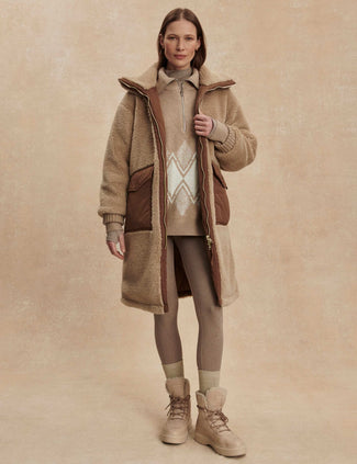 Theia Reversible Coat - Light Taupe/Cocoa Dust