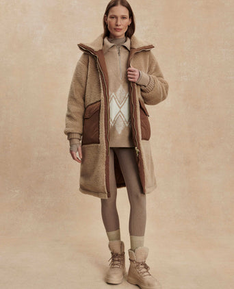 Theia Reversible Coat - Light Taupe/Cocoa Dust