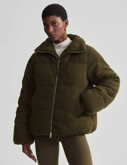 Varley Wilkins Sherpa Puffer Jacket - Dark Oliveimages1- The Sports Edit