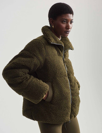 Varley Wilkins Sherpa Puffer Jacket - Dark Oliveimages3- The Sports Edit