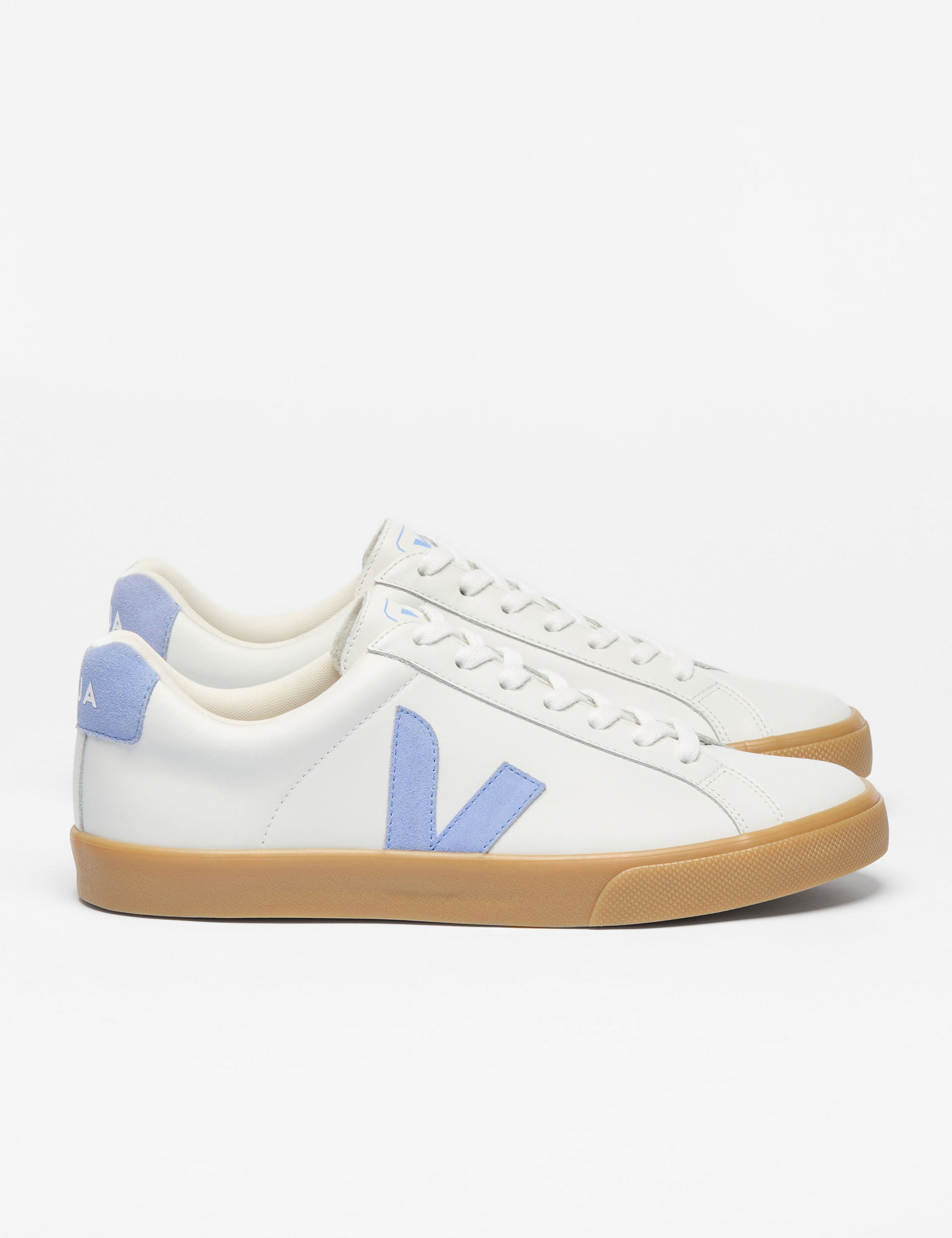 Veja Esplar Leather Trainers -White Olympe Natural The Sports Edit